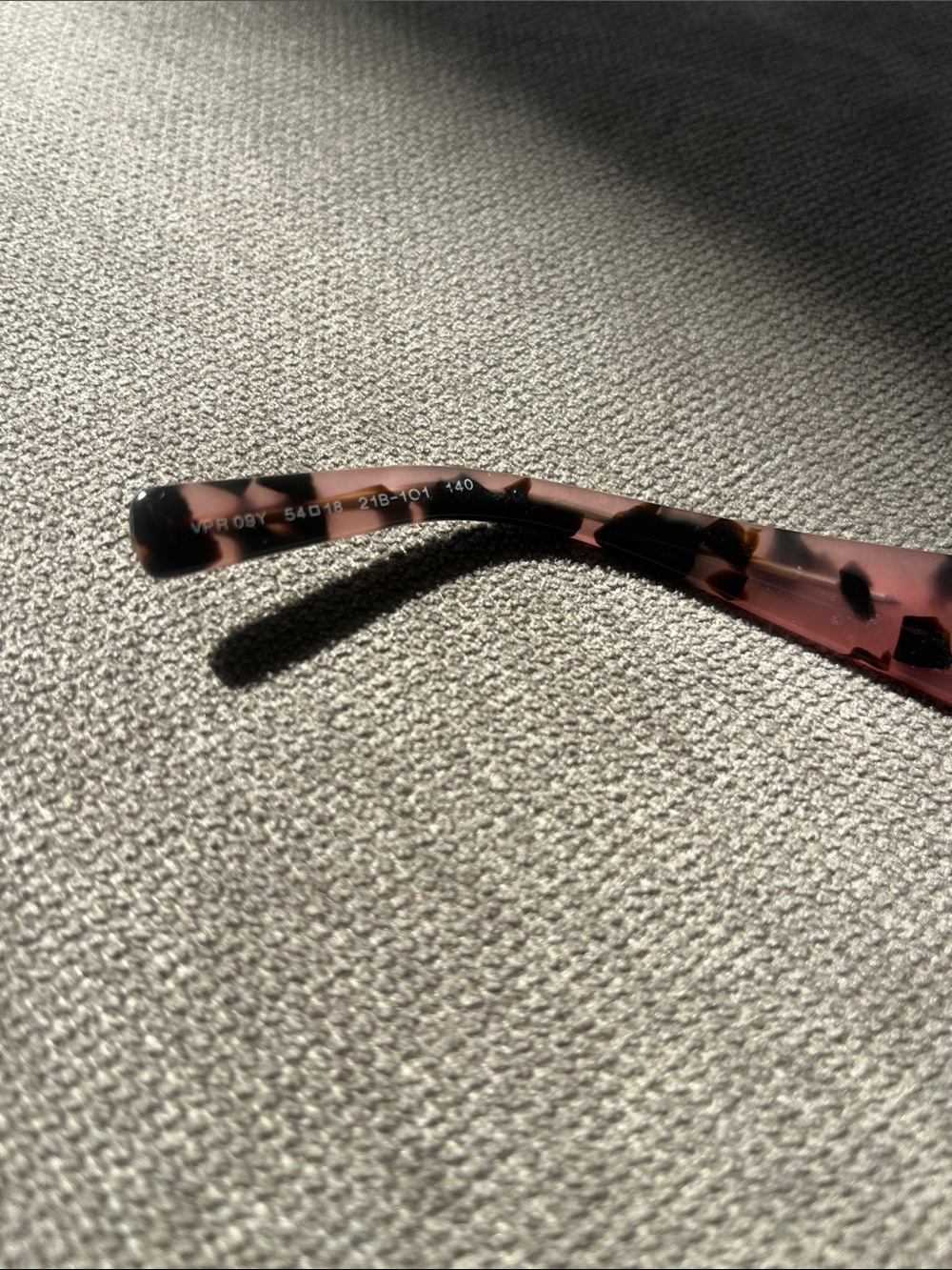 Prada Black Cat-Eye Glasses with Tortoiseshell Temples - Picture 4 of 5